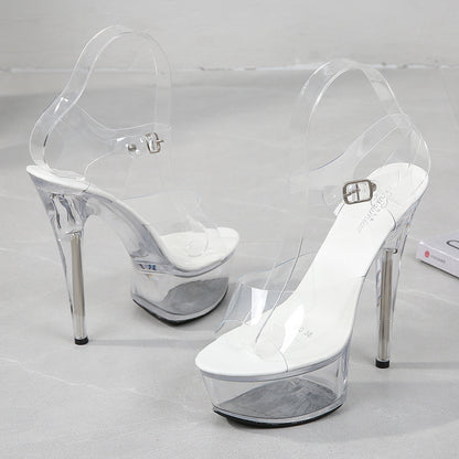 Transparent Clear Stiletto High Heels for Ladies